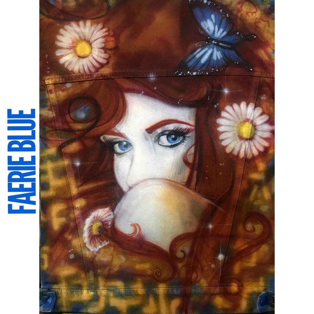 FAERIE BLUE Custom Denim Jacket